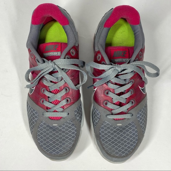 Nike Lunarglide 2 Running Sneakers Gray Pink Sz 8 - Picture 10 of 10